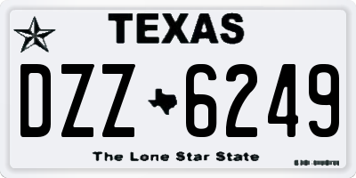 TX license plate DZZ6249