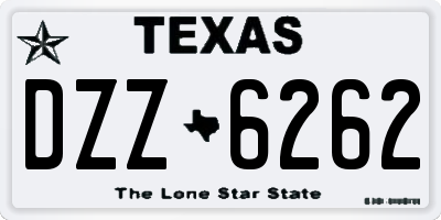 TX license plate DZZ6262