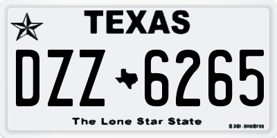 TX license plate DZZ6265