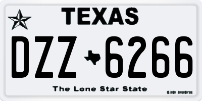 TX license plate DZZ6266