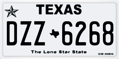 TX license plate DZZ6268