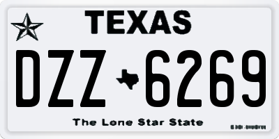 TX license plate DZZ6269