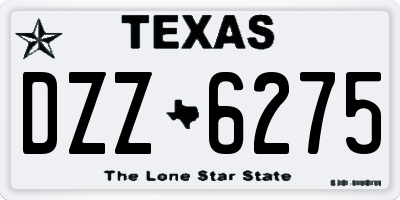 TX license plate DZZ6275