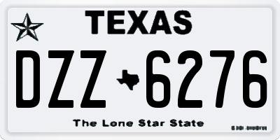 TX license plate DZZ6276