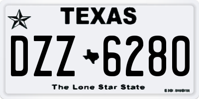 TX license plate DZZ6280