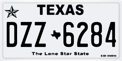 TX license plate DZZ6284