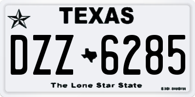 TX license plate DZZ6285