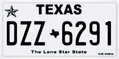 TX license plate DZZ6291