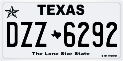 TX license plate DZZ6292