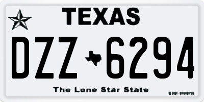 TX license plate DZZ6294