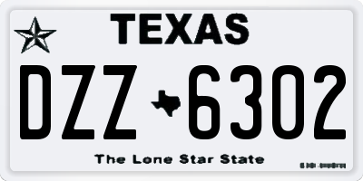 TX license plate DZZ6302