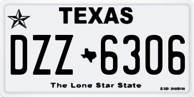 TX license plate DZZ6306