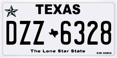 TX license plate DZZ6328