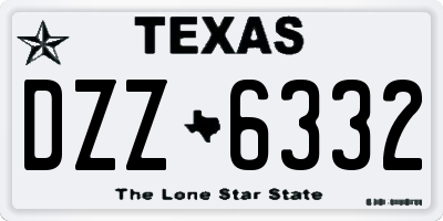 TX license plate DZZ6332