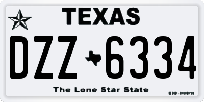 TX license plate DZZ6334