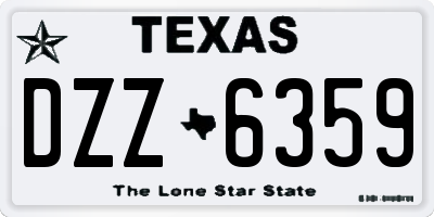 TX license plate DZZ6359