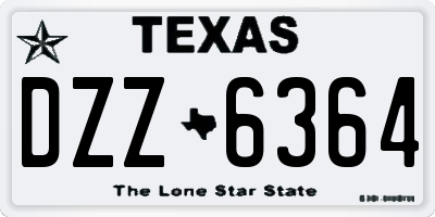 TX license plate DZZ6364