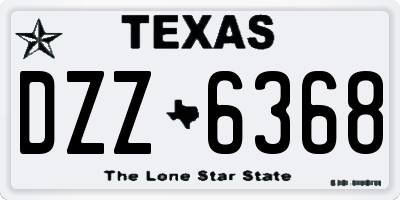 TX license plate DZZ6368