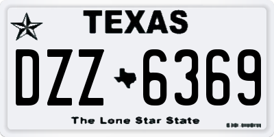 TX license plate DZZ6369