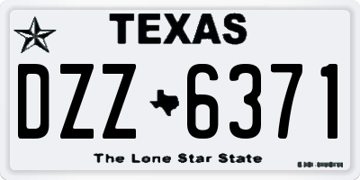 TX license plate DZZ6371