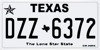 TX license plate DZZ6372