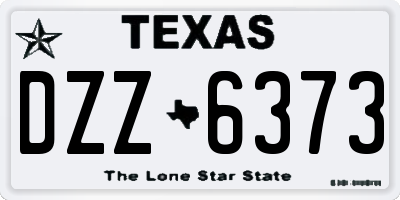 TX license plate DZZ6373
