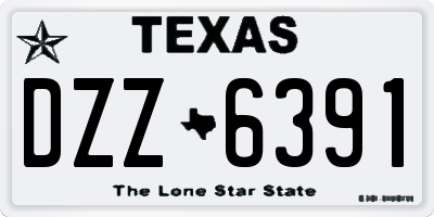 TX license plate DZZ6391