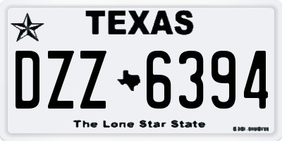 TX license plate DZZ6394