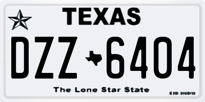 TX license plate DZZ6404