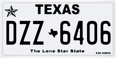 TX license plate DZZ6406