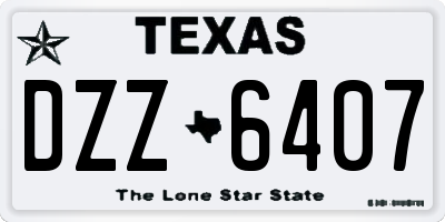 TX license plate DZZ6407