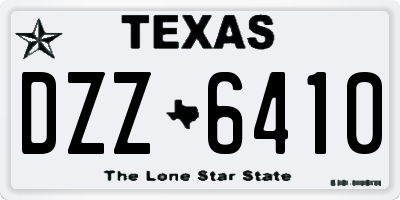 TX license plate DZZ6410