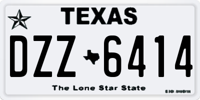 TX license plate DZZ6414