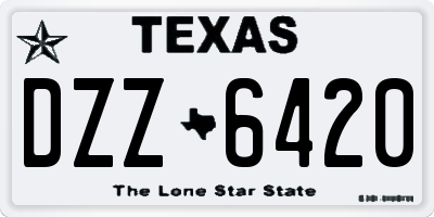 TX license plate DZZ6420