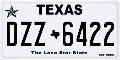 TX license plate DZZ6422