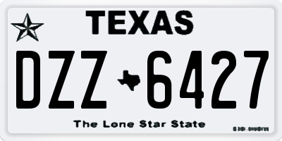 TX license plate DZZ6427