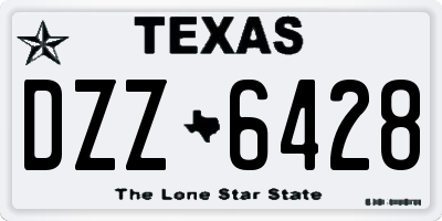 TX license plate DZZ6428