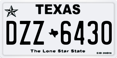 TX license plate DZZ6430