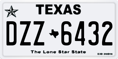 TX license plate DZZ6432