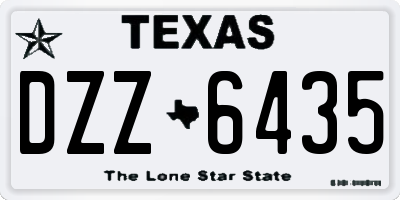 TX license plate DZZ6435