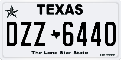 TX license plate DZZ6440