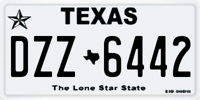 TX license plate DZZ6442