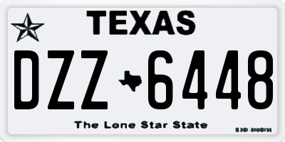 TX license plate DZZ6448