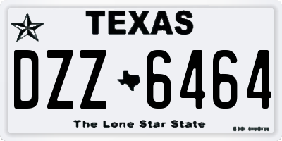 TX license plate DZZ6464