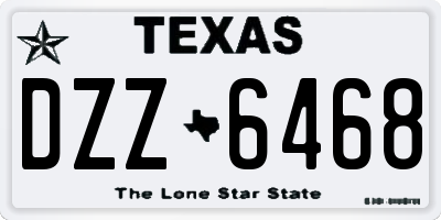 TX license plate DZZ6468