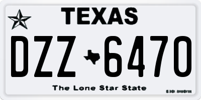 TX license plate DZZ6470