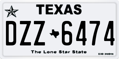 TX license plate DZZ6474