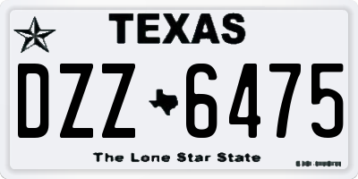 TX license plate DZZ6475