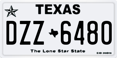 TX license plate DZZ6480