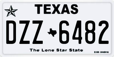 TX license plate DZZ6482